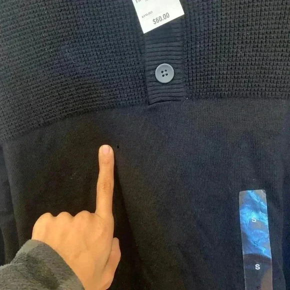 Mens Club Room Button Mock Neck Sweater S NWT -B2 - Picture 4 of 6